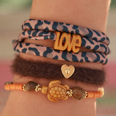Bracelet tortue orange