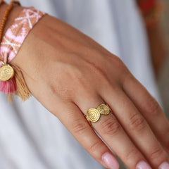 Gold Ring mystische Spirale