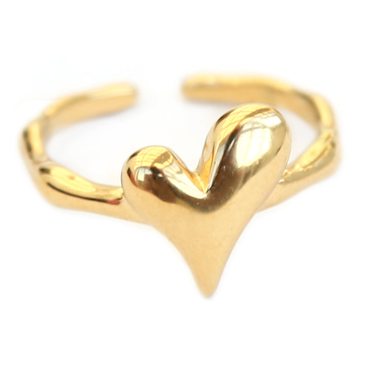 Gold ring forever heart