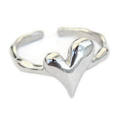 Bague en argent coeur éternel