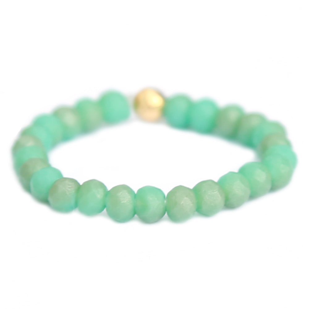 Ring jade beads