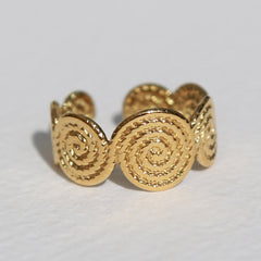 Gold Ring mystische Spirale