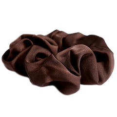 Satin-Scrunchie braun