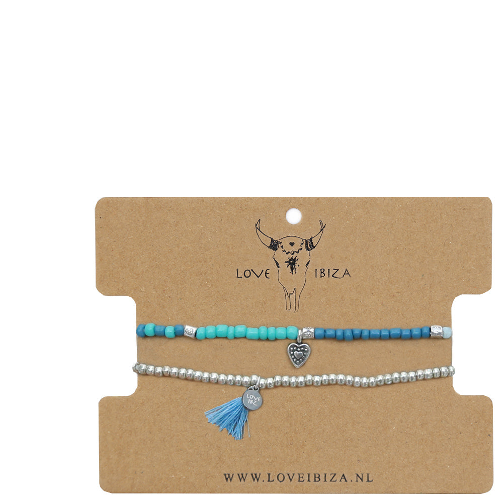 Bracelets set blue bay