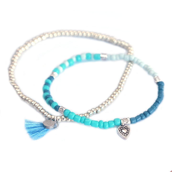 Bracelets set blue bay