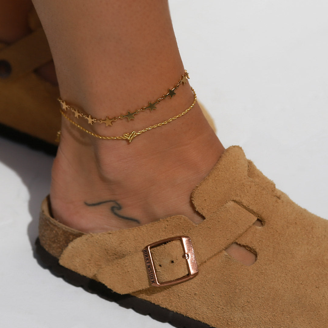 Enkelbandje love Ibiza heart goud