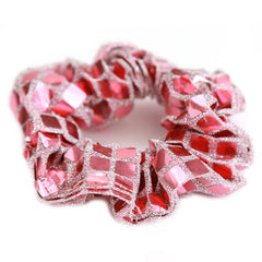 Scrunchie disco lichtroze