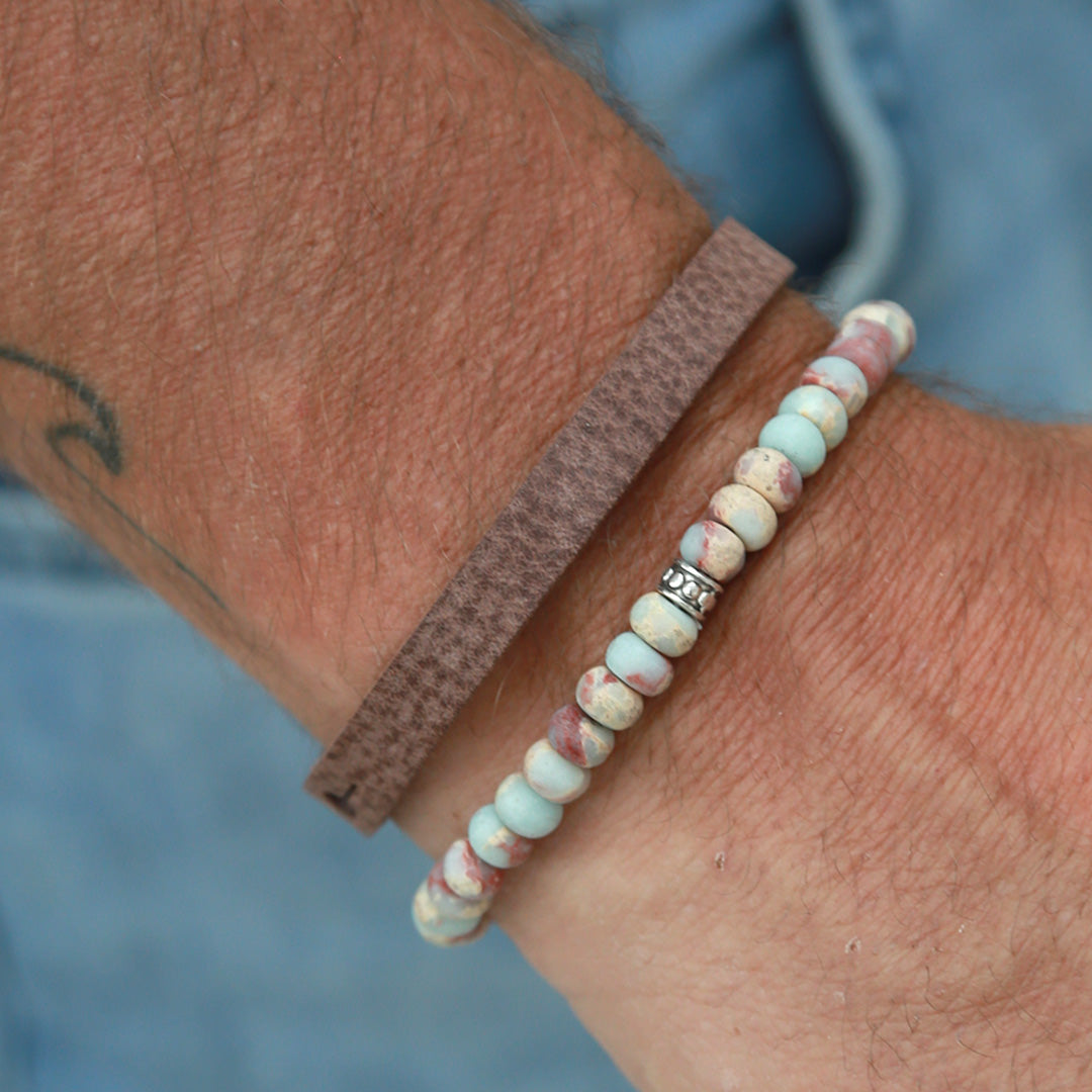Brazalete azul hielo para hombre