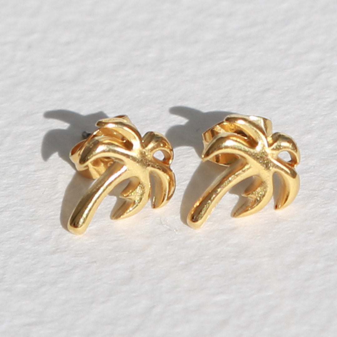 Gouden oorbellen palmboom