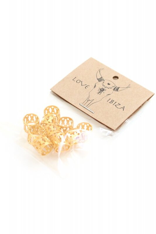 Bijoux de cheveux perles or