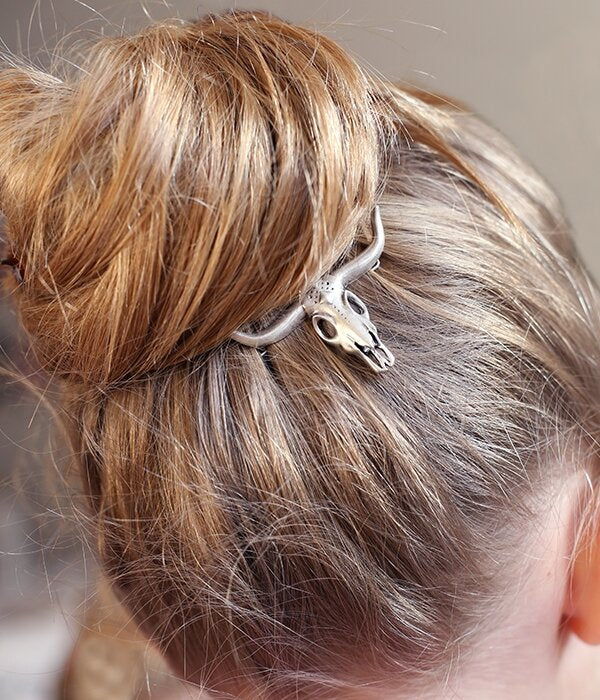 Silver hair clip buffalo