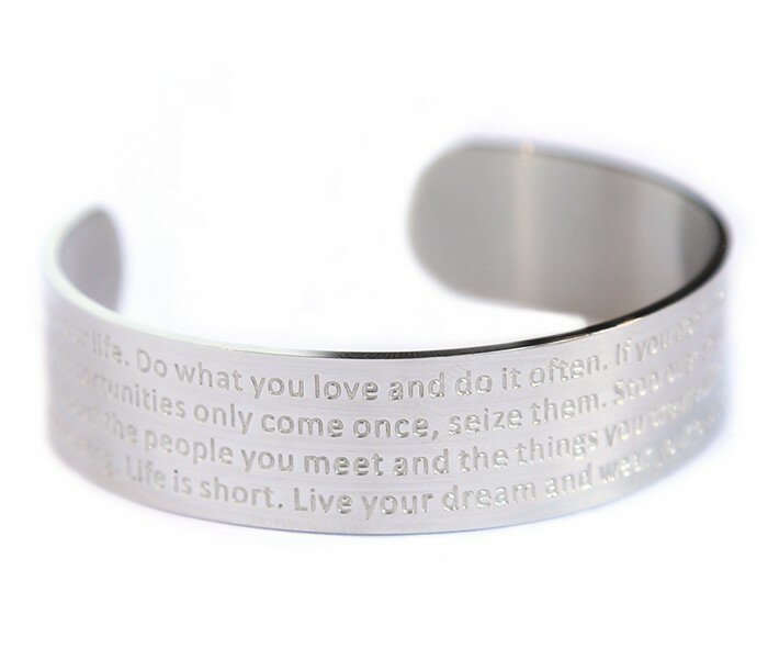 Silver bracelet motivation