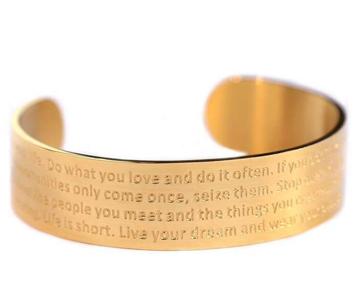 Gold bracelet motivation