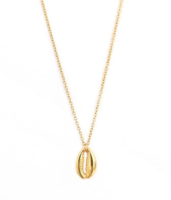 Necklace golden shell