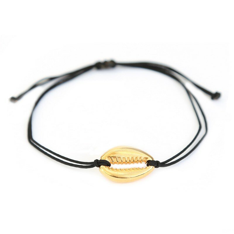 Armband black gold shell