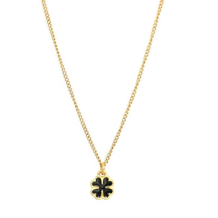 Gold necklace lucky clover