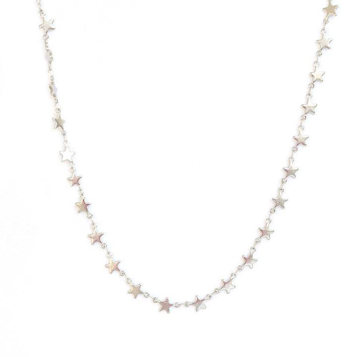 Collier en argent ciel plein d'étoiles