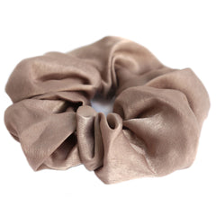 Chouchou en soie taupe