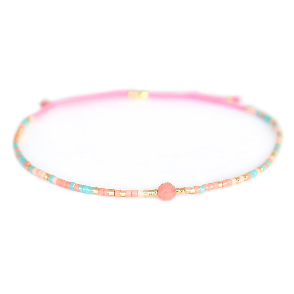 Miyuki bracelet pink