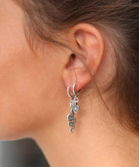 Earrings heart silver