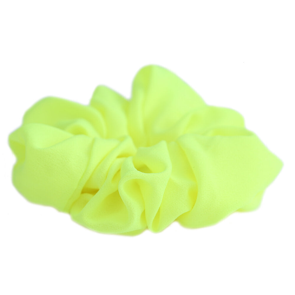 Chiffon scrunchie neon yellow