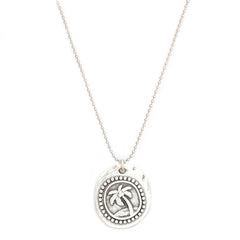 Zilveren ketting palm