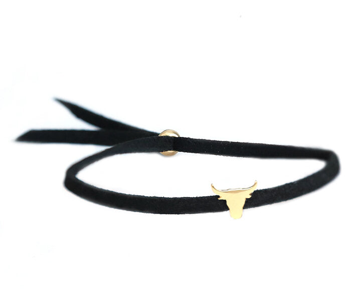 Buffalo bracelet black gold