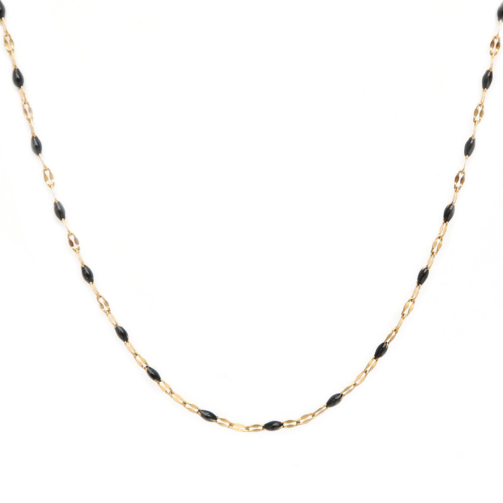 Goldene Kette little chain black