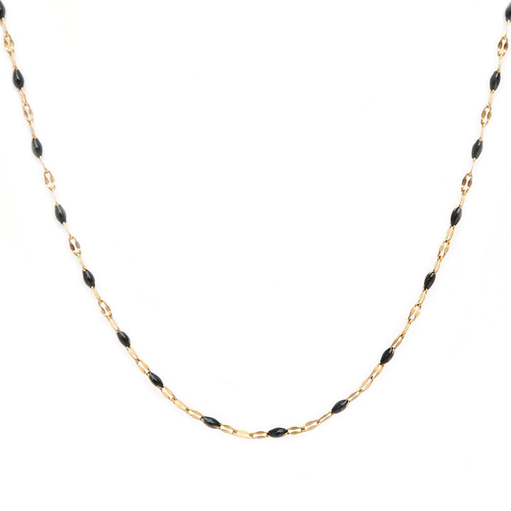 Goldene Kette little chain black