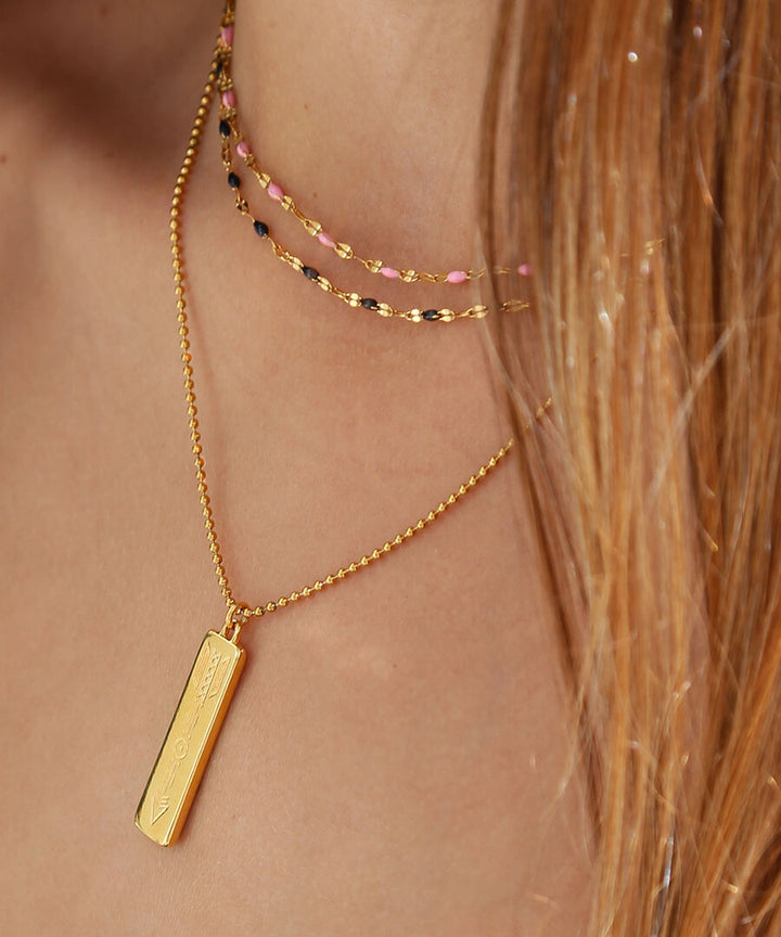 Goldene Kette little chain black