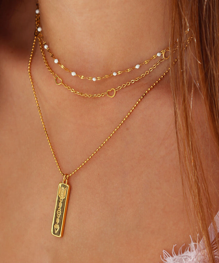 Gold necklace little heart