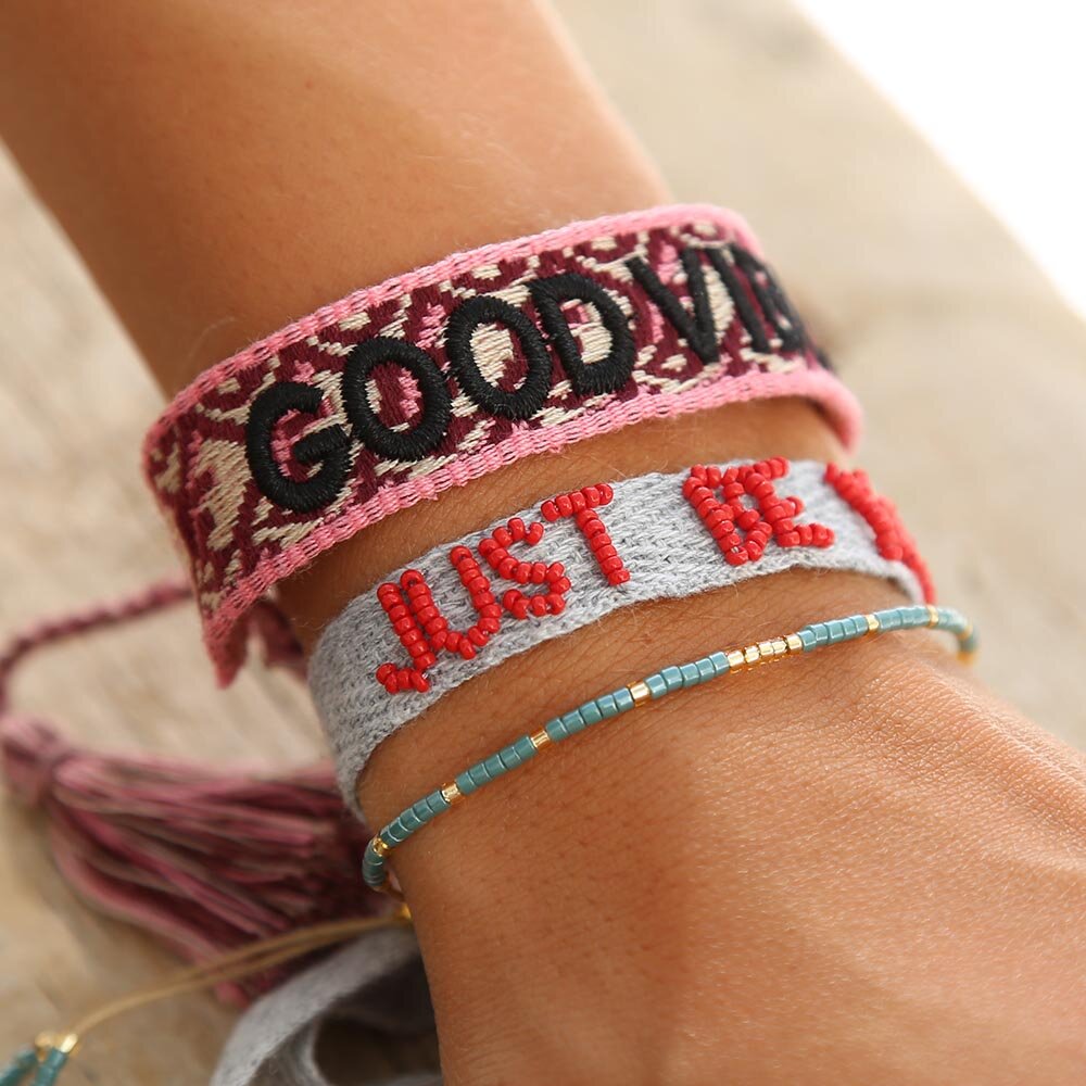 Just be you and Live your dream set of 2 bracelets