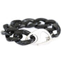 Armband black marble chain gold