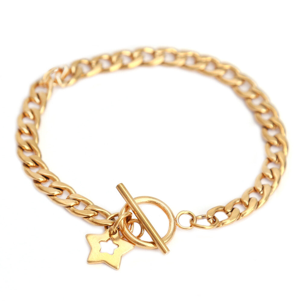 Bracelet chain star or
