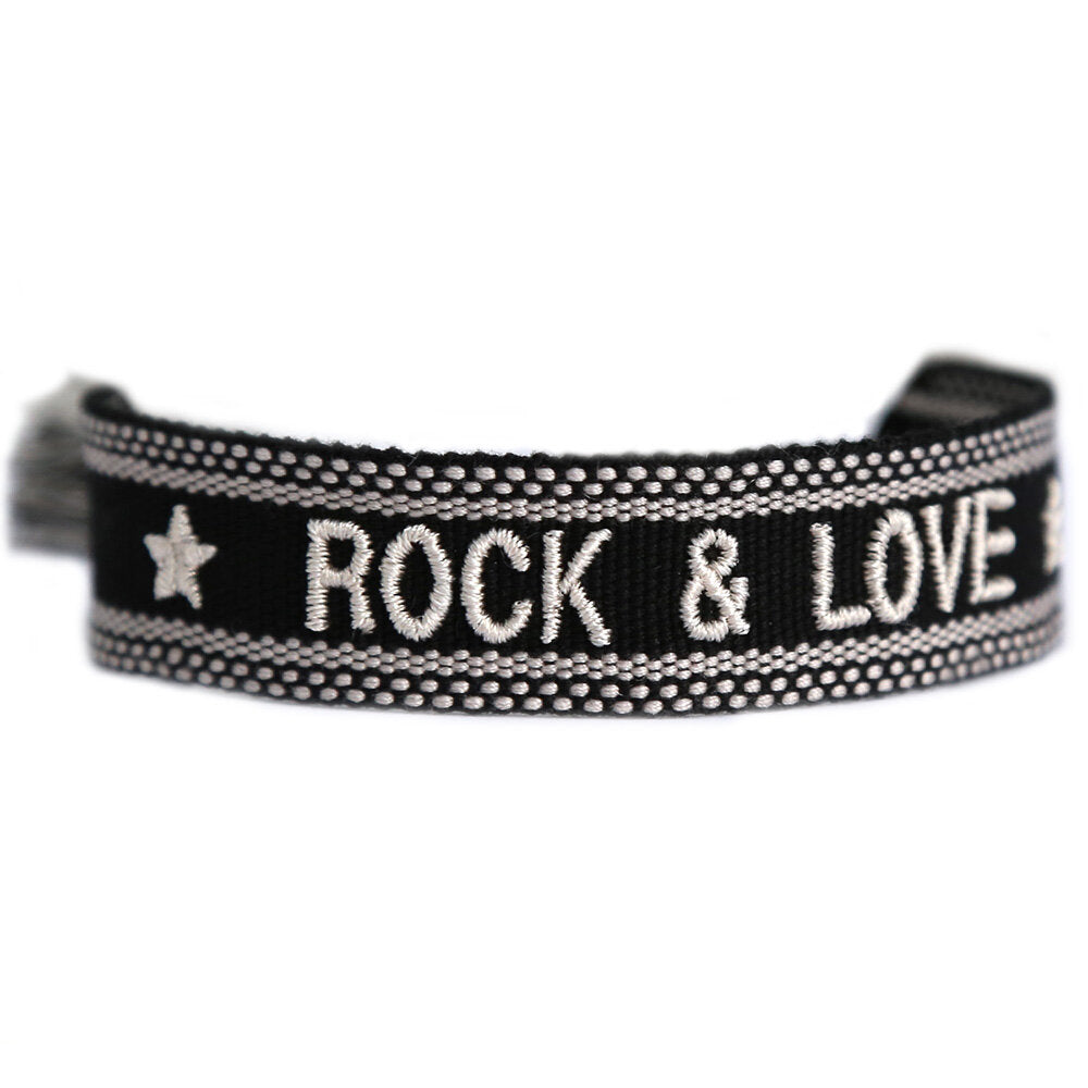 Woven bracelet rock & love