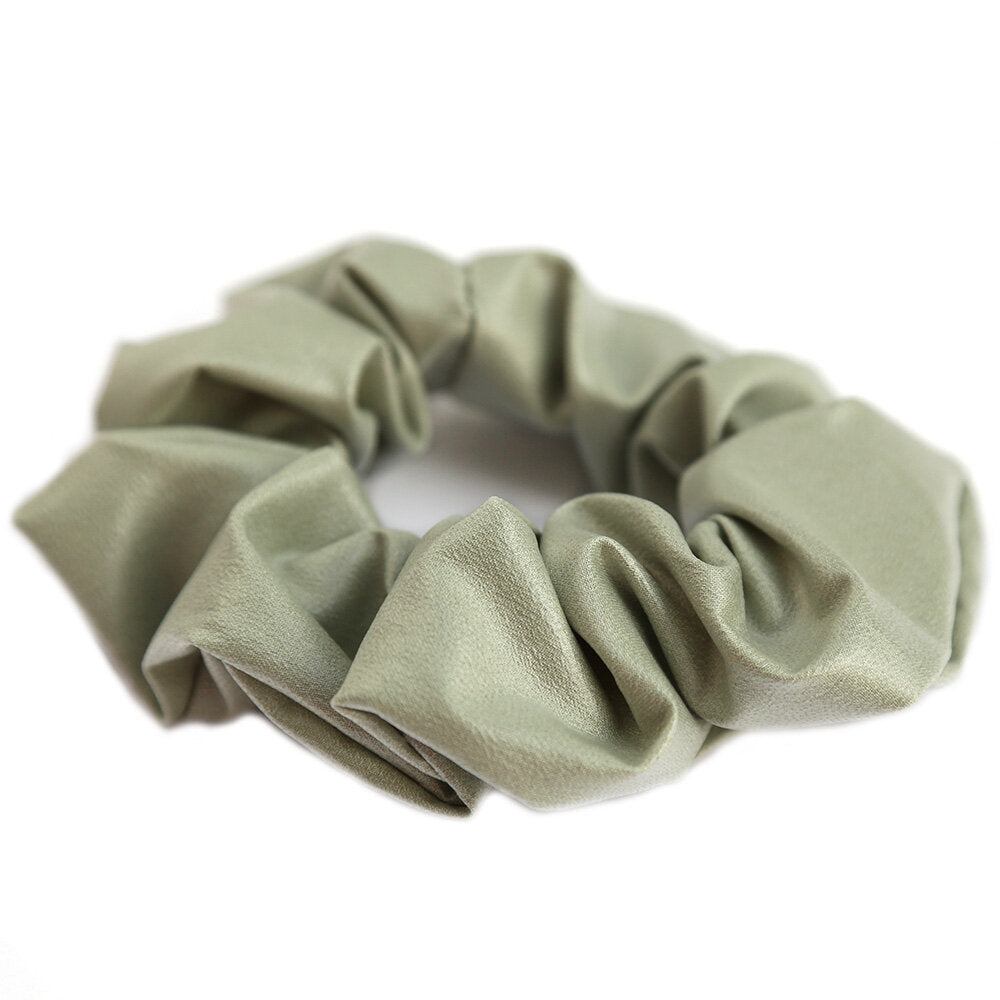 Scrunchie faux leather olive