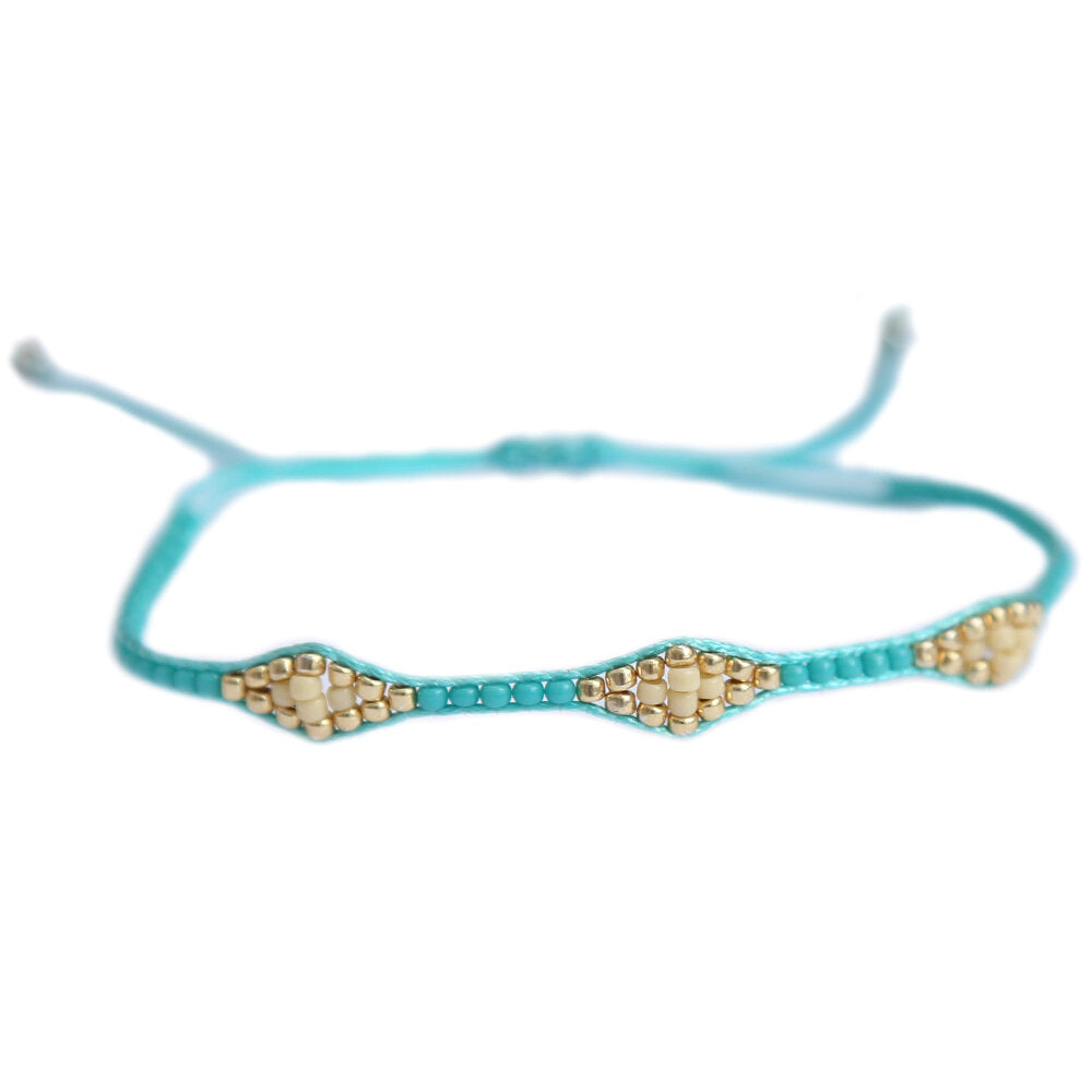 Bracelet miyuki Ibiza turquoise