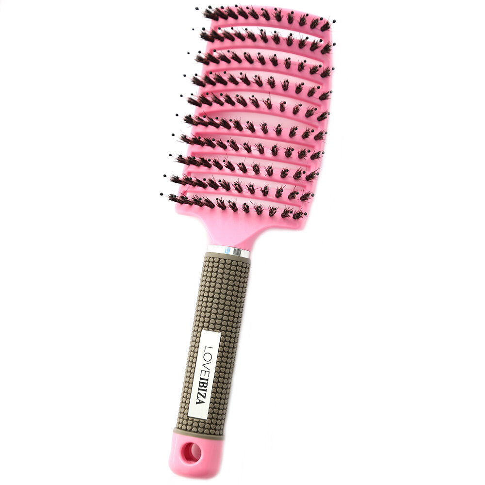 Anti-tangle hairbrush pink