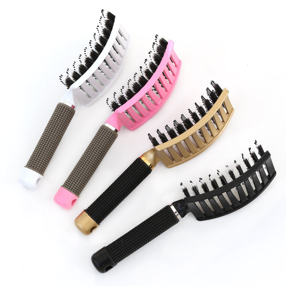 Anti-tangle hairbrush black