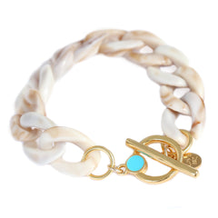 Bracelet chain beige melee