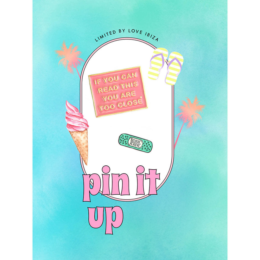 Pin it up enamel pins too close