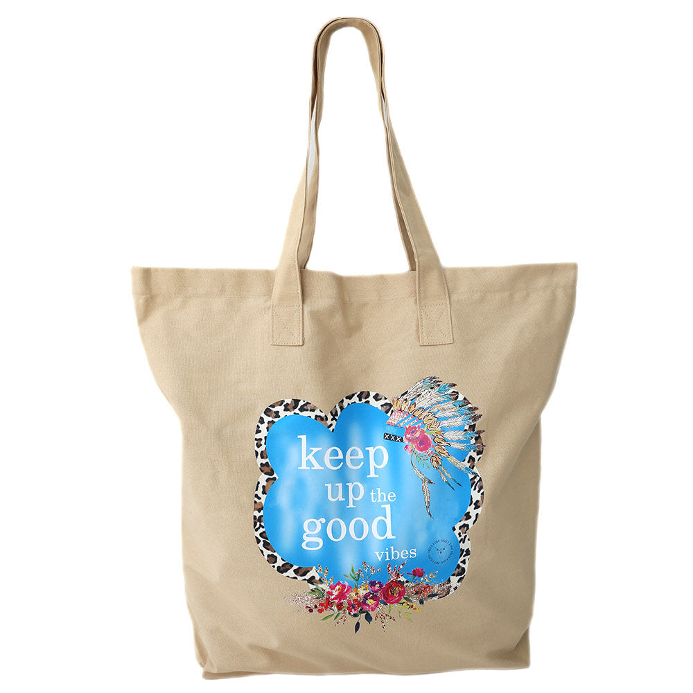 Canvas tas keep up the good vibes