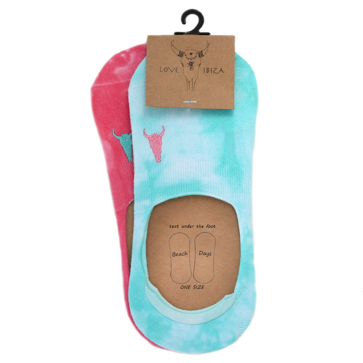Sneakersokken Tie dye Beach Days set van 2 paar