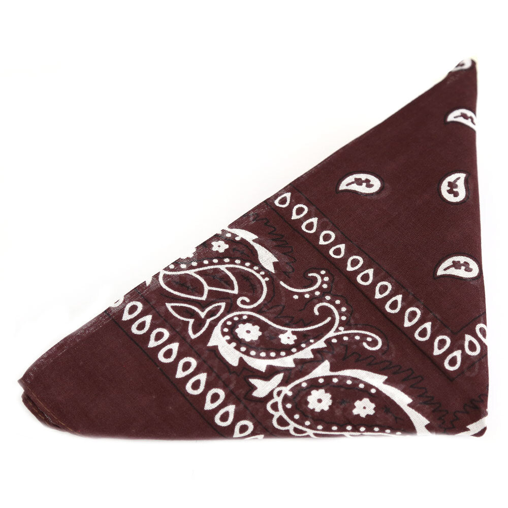 Bandana scarf paisley dark brown