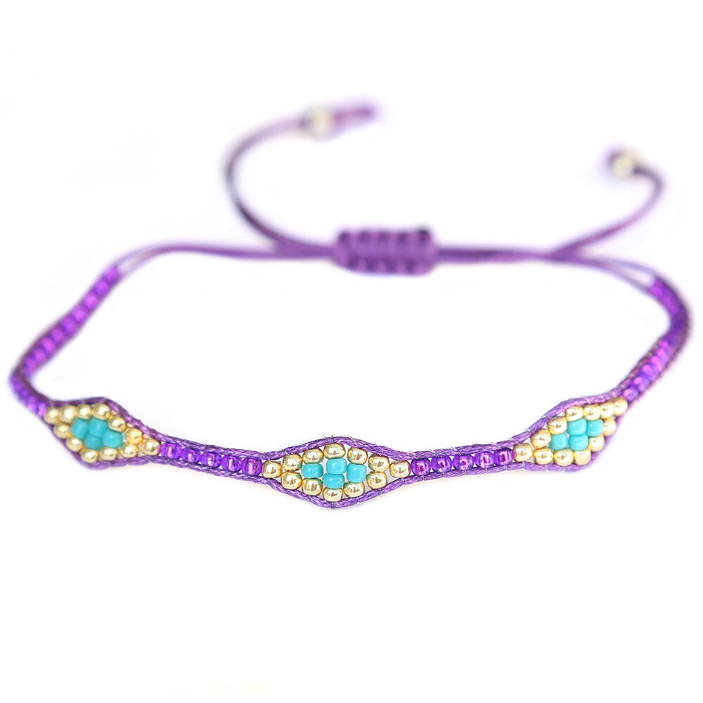 Armband miyuki Ibiza purple