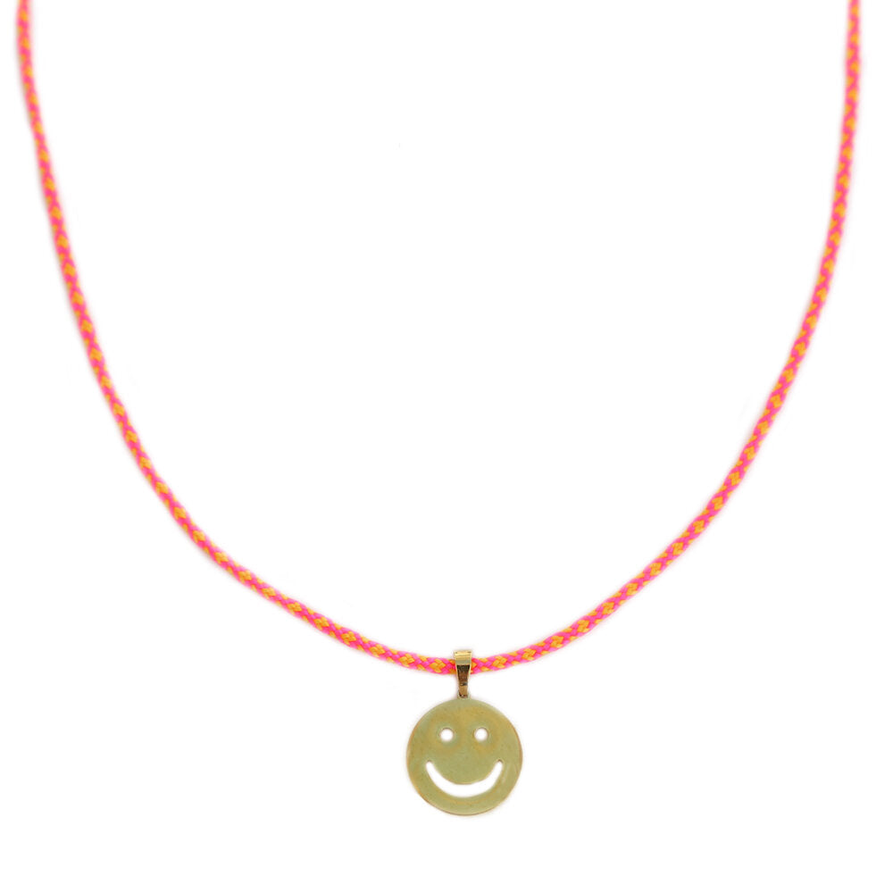 Kette summer smiley pink yellow
