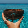 Salty Luxe palm tree coconut bowl & fork combo limited edition