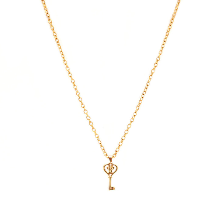 Goldene Kette heart key