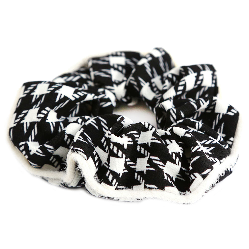 Chouchou pied de poule black white