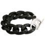 Armband black marble chain silver